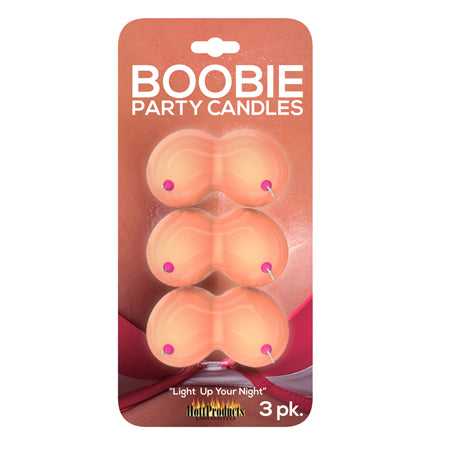 Boobie party candles 3-pack novelty adult birthday cake decorations